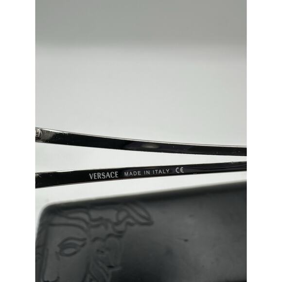 Versace Vintage VE N40 Rimless Shield Sunglasses Silver Italy Y2K main image 6